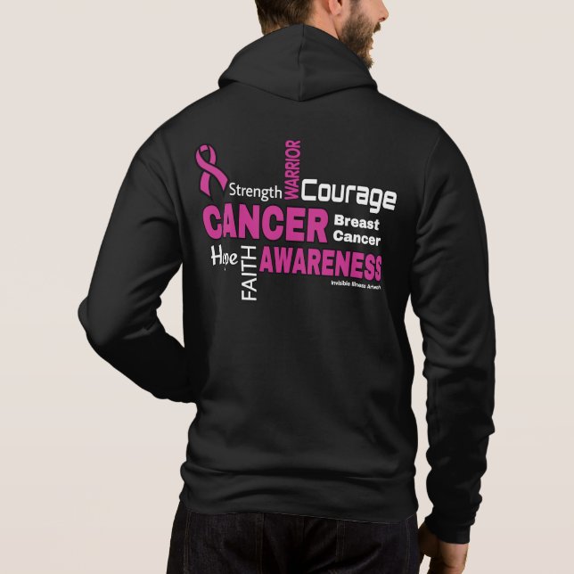Worte...Brustkrebs Hoodie (Rückseite)