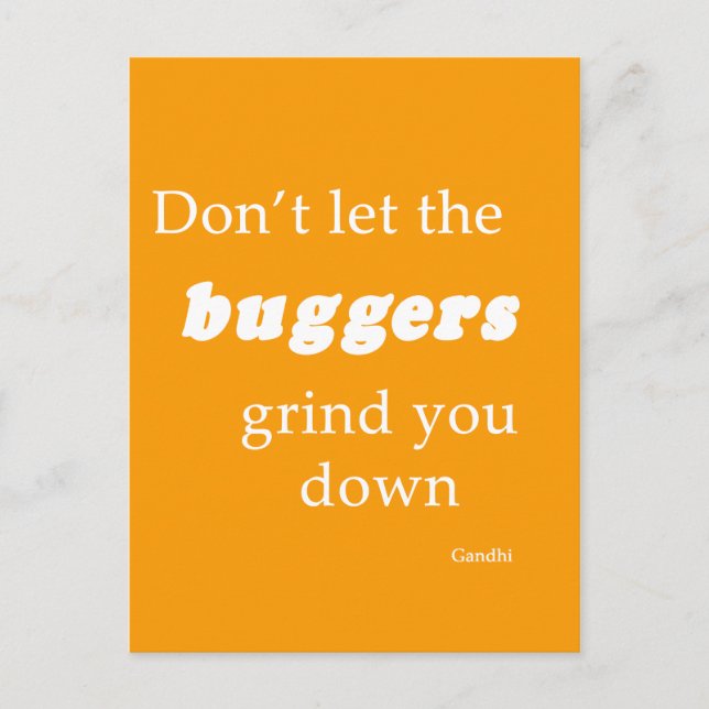 Worte der Ermutigung in schlechten Zeiten - Brexit Postkarte (Vorderseite)