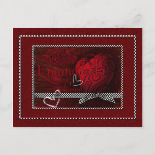 Worte der Liebe Rotes Herz Postkarte