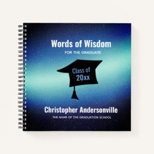Worte der Weisheit Abschlussandenken Notizbuch