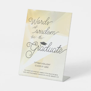 Worte der Weisheit für das Graduate Gold Sockelschild