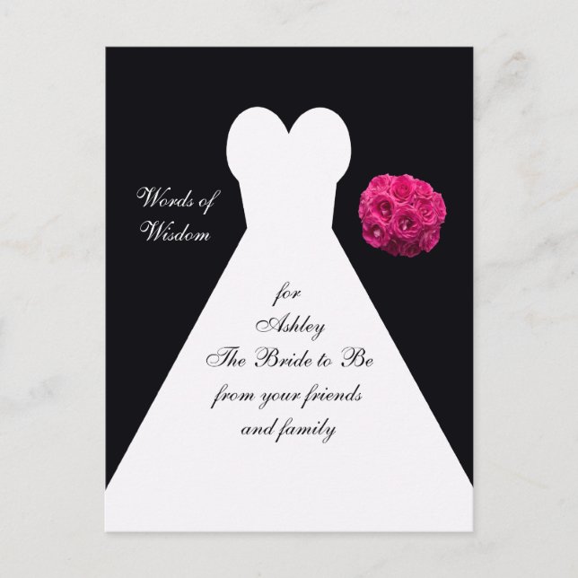 Worte der Weisheit für die Bride Post Card - Brida Hinweiskarte (Vorderseite)