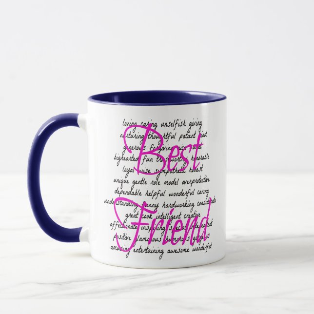 Worte für den besten Freund Tasse (Links)