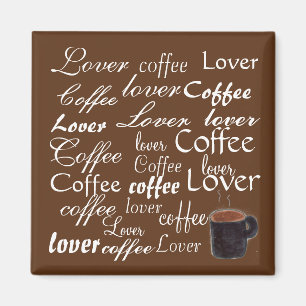 Worte für Kaffeeliebhaber Magnet