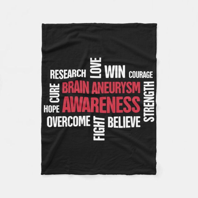 Worte Gegenwart Gehirnaneurysma Bewusstsein Fleecedecke (Vorderseite)