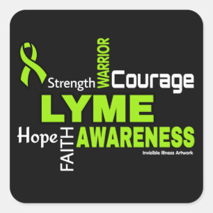 Worte... Lyme Quadratischer Aufkleber