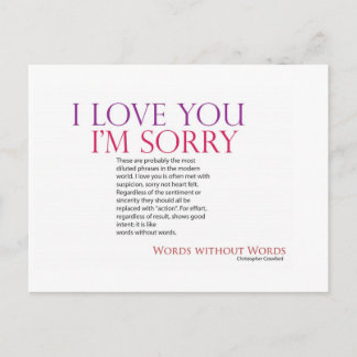 Worte ohne postkarte