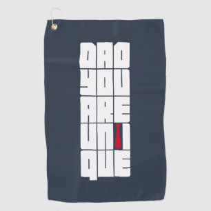 Worte Vater Sie sind einzigartig Golfhandtuch