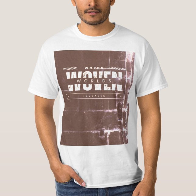 Worte woven, Welten enthüllt" T - Shirt der Männer (Vorderseite)