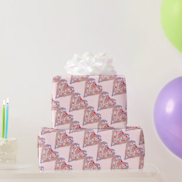 Wörter aus dem Papier zum Ablesen des Herzens Geschenkpapier