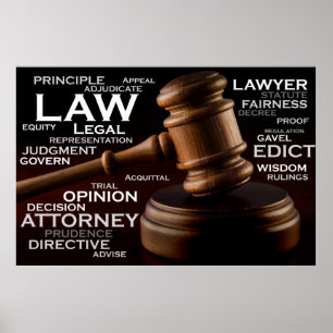 Wörter der legalen Industrie Poster