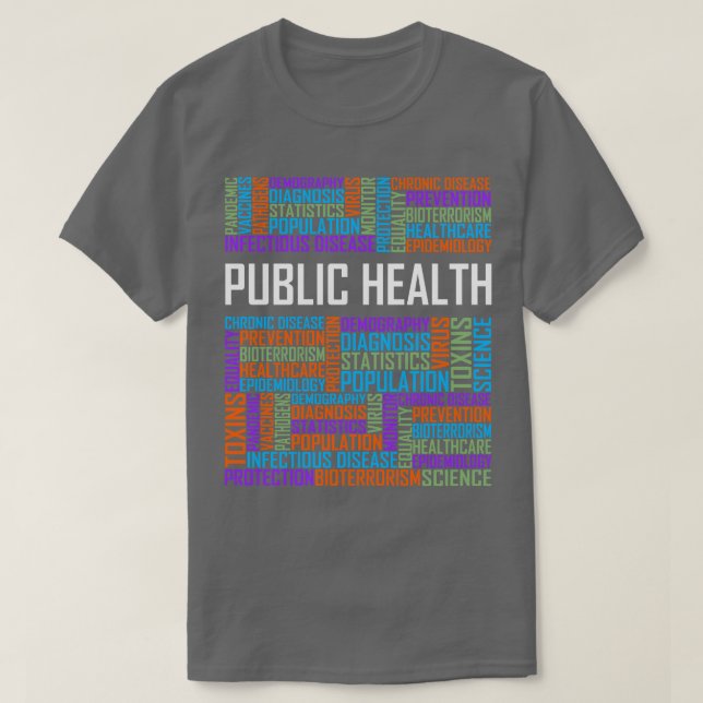 Wörter der öffentlichen Gesundheit T-Shirt (Design vorne)