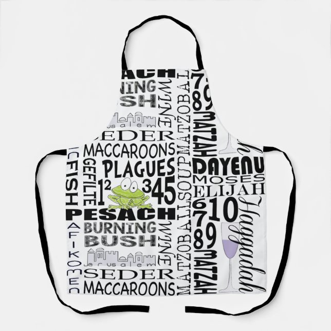 Wörter der Pessach-Matzah-Schürze Schürze (Vorderseite)