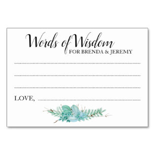Wörter der Weisheit Hochzeitsratgeber Karten - Syl