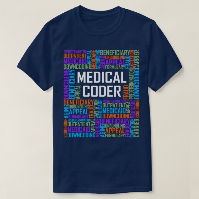 Wörter des medizinischen Coder T-Shirt (Design vorne)