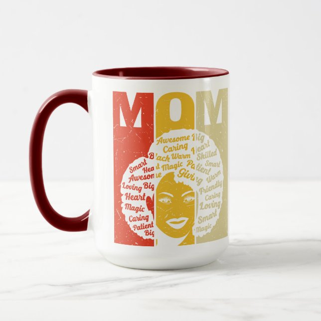 Wörter für die Silhouette der Mama Tasse (Links)