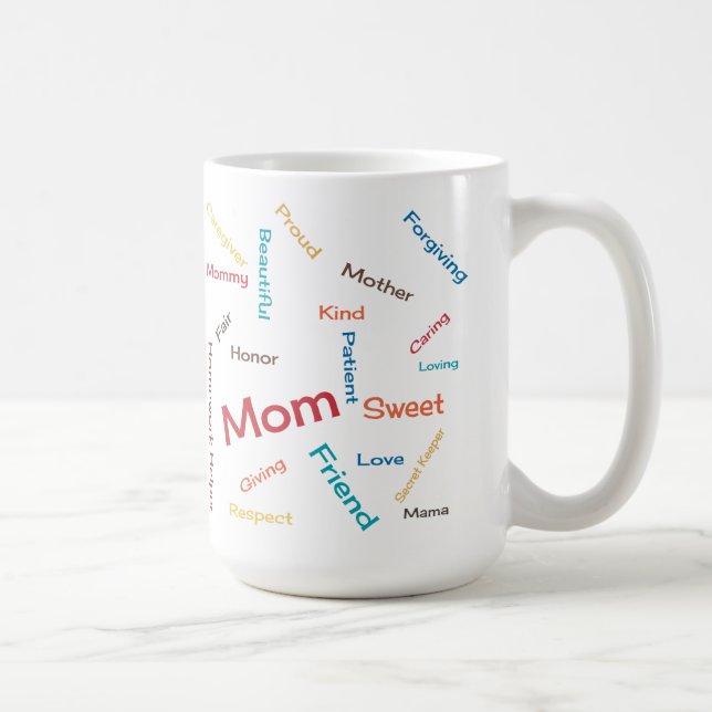 Wörter für die Tasse der Mama (Rechts)