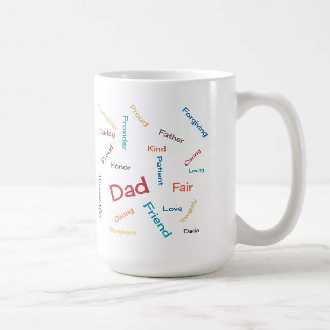 Wörter für die Tasse von Vätern (Rechts)