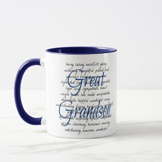 Wörter für Groß-Grandson Tasse (Links)