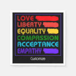 Wörter, mit denen man leben soll serviette