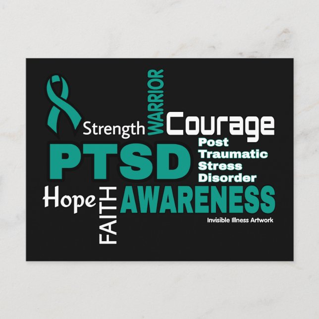 Wörter...PTSD Postkarte (Vorderseite)