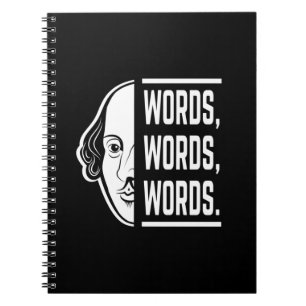 Wörter Worte Shakespeare Zitat Thespian Notizblock
