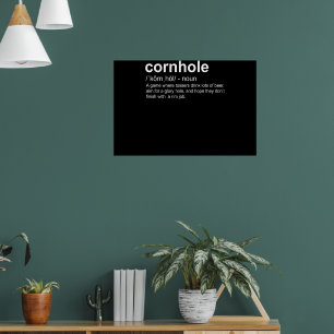 Wörterbuch Definition Cornhole Cornhole Spieler Poster