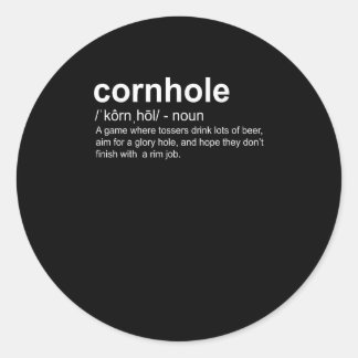 Wörterbuch Definition Cornhole Cornhole Spieler Runder Aufkleber