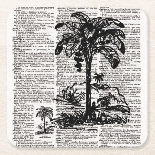 Wörterbuch Kunst Palme Rechteckiger Pappuntersetzer