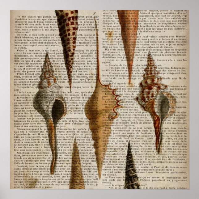 Wörterbuchausdruck Französisch botanische Strandse Poster (Vorne)
