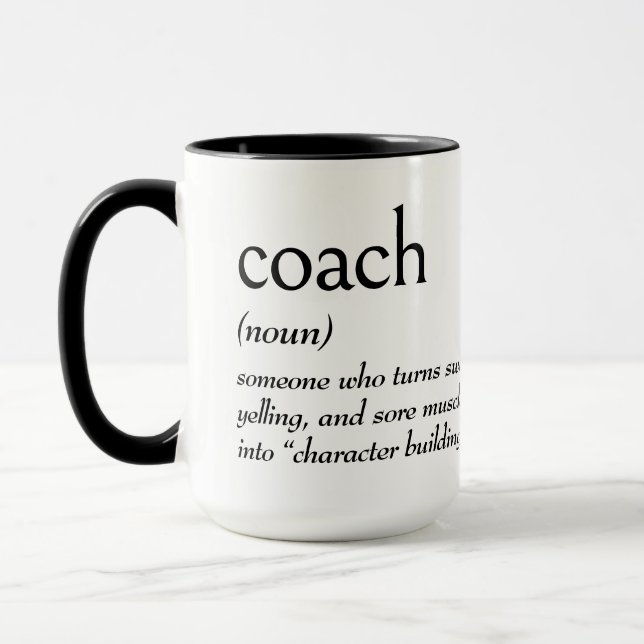 Wörterbuchdefinition für COACH Tasse (Links)