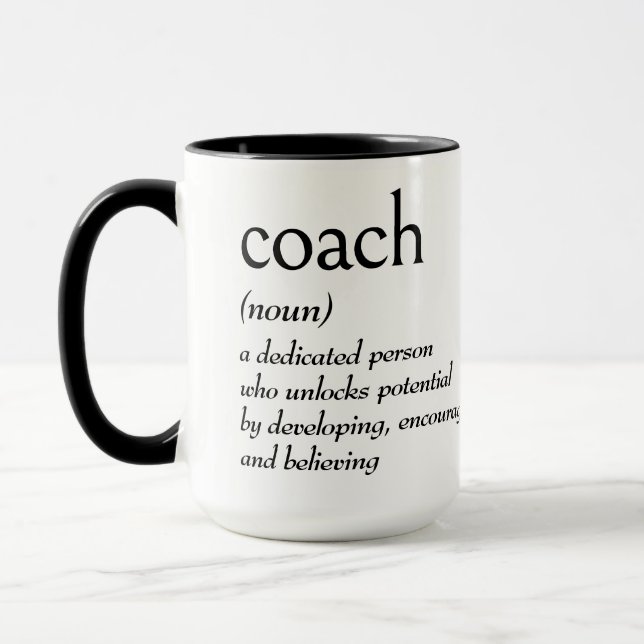 Wörterbuchdefinition für COACH Tasse (Links)