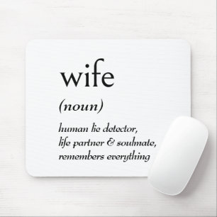 Wörterbuchdefinition für EHEFRAU Mousepad