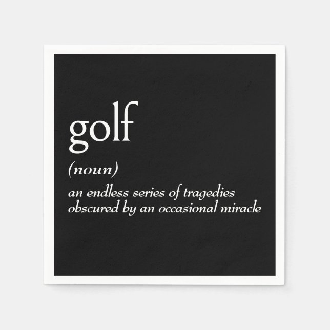 Wörterbuchdefinition für GOLF Serviette (Vorderseite)