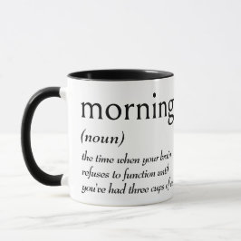 Wörterbuchdefinition für MORGEN Tasse