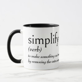Wörterbuchdefinition für VEREINFACHEN Tasse