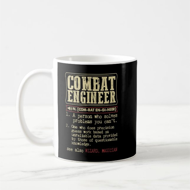 Wörterbuchwörterbuch des Ingenieurs bekämpfen Kaffeetasse (Links)