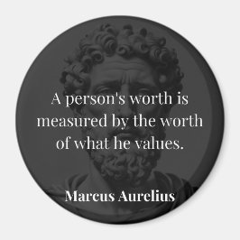 Worth definieren: Marcus Aurelius auf Werten Magnet