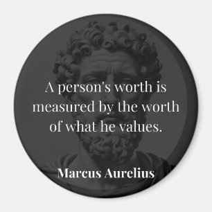 Worth definieren: Marcus Aurelius auf Werten Magnet