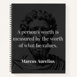 Worth definieren: Marcus Aurelius auf Werten Notizbuch