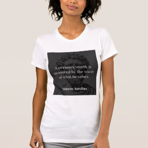 Worth definieren: Marcus Aurelius auf Werten T-Shirt