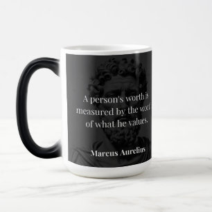 Worth definieren: Marcus Aurelius auf Werten Verwandlungstasse