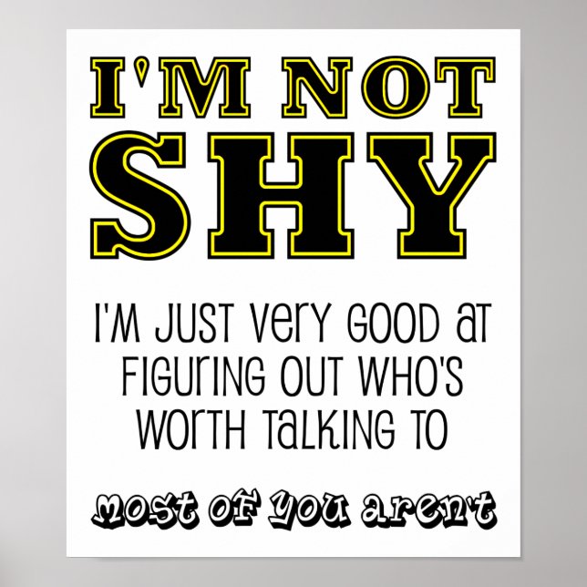 Worth Talking To Funny Poster (Vorne)