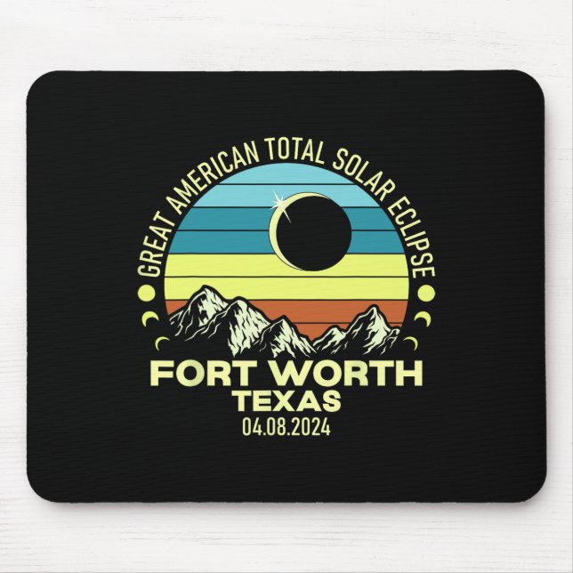 Worth Texas Total Solar Eclipse 2024 Mousepad (Vorne)