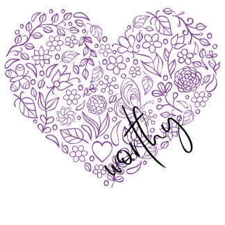 Worthy Heart Stickers (lila)