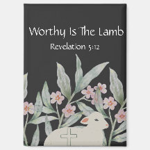 Worthy Is The Lamb Rectangle Magnet