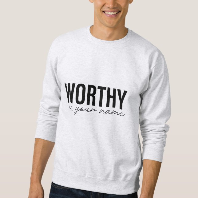 Worthy is your name - Bible Verse Sweatshirt (Vorderseite)