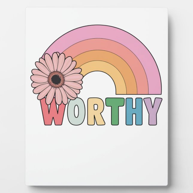Worthy Rainbow Bloom Fotoplatte (Vorderseite)