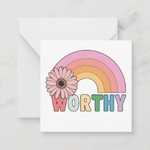 Worthy Rainbow Bloom Mitteilungskarte