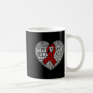 Wortkunst Herz Rotes Band Herzkrankheit Bewusstsei Kaffeetasse